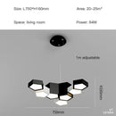 GobekUsa Black White Diamond LED Ceiling Chandelier for Modern Home and Office