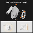 GobekUsa Dimmable LED Wall Lamp with Touch Switch, 340° Rotatable Backlight for Bedside & Study
