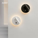 GobekUsa Dimmable LED Wall Lamp with Touch Switch, 340° Rotatable Backlight for Bedside & Study