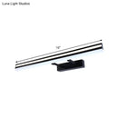 GobekUsa Black Metal LED Bathroom Wall Sconce with Double Arm: Modern Rectangle Vanity Light