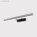 GobekUsa Black Metal LED Bathroom Wall Sconce with Double Arm: Modern Rectangle Vanity Light