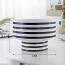 GobekUsa Elegant Striped Ceramic Vase TV Cabinet Crafts Hydroponic Home Decor Gift
