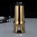 GobekUsa Elegant Striped Ceramic Vase TV Cabinet Crafts Hydroponic Home Decor Gift