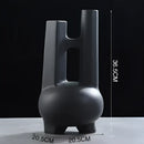 GobekUsa Elegant Striped Ceramic Vase TV Cabinet Crafts Hydroponic Home Decor Gift