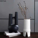 GobekUsa Elegant Striped Ceramic Vase TV Cabinet Crafts Hydroponic Home Decor Gift