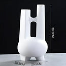 GobekUsa Elegant Striped Ceramic Vase TV Cabinet Crafts Hydroponic Home Decor Gift