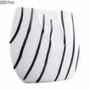 GobekUsa Elegant Striped Ceramic Vase TV Cabinet Crafts Hydroponic Home Decor Gift