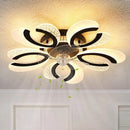 GobekUsa Ceiling Fan Light LED, Remote Control, Silent, 220V