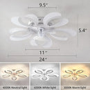 GobekUsa Ceiling Fan Light LED, Remote Control, Silent, 220V