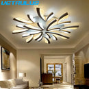 GobekUsa Branch Design LED Chandelier: Modern Nordic Acrylic Ceiling Light for Stylish Living Room Décor