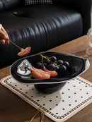 GobekUsa Geometric Acrylic Fruit Plate Tray for Snacks and Jewelry Storage