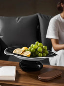 GobekUsa Geometric Acrylic Fruit Plate Tray for Snacks and Jewelry Storage