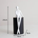 GobekUsa Geometric Base Character Statue Decor - Resin Sculpture for Aesthetic Room Ornaments