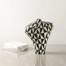 GobekUsa Geometric Diamond Ceramic Vase for Home Decoration and Flower Arrangement