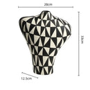 GobekUsa Geometric Diamond Ceramic Vase for Home Decoration and Flower Arrangement