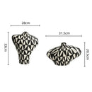 GobekUsa Geometric Diamond Ceramic Vase for Home Decoration and Flower Arrangement