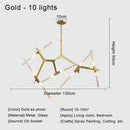 GobekUsa Glass LED Chandelier Ceiling Light for Modern Nordic Design Home Decor