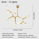 GobekUsa Glass LED Chandelier Ceiling Light for Modern Nordic Design Home Decor