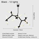 GobekUsa Glass LED Chandelier Ceiling Light for Modern Nordic Design Home Decor