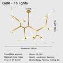GobekUsa Glass LED Chandelier Ceiling Light for Modern Nordic Design Home Decor