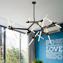 GobekUsa Glass LED Chandelier Ceiling Light for Modern Nordic Design Home Decor