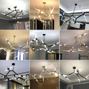 GobekUsa Glass LED Chandelier Ceiling Light for Modern Nordic Design Home Decor