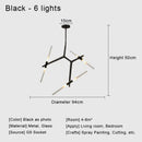 GobekUsa Glass LED Chandelier Ceiling Light for Modern Nordic Design Home Decor