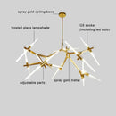 GobekUsa Glass LED Chandelier Ceiling Light for Modern Nordic Design Home Decor