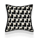 Modern black & white geometric jacquard cushion cover living room by Decorbites