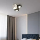 GobekUsa Geometric LED Ceiling Light for Modern Bedroom, Study Room - Black/White Luxe Design