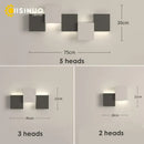 GobekUsa Geometric LED Wall Sconce Black White Light for Living Room Bedroom Hallway