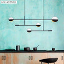 GobekUsa Contemporary Black Pendant Light with Metal Disc Island Lighting - 4 Bulbs - Distinctive Finish