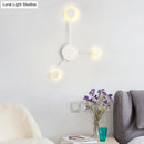 GobekUsa Modern Black/White Sputnik LED Wall Sconce Light Fixture with Acrylic Lamp Shades - 2/3/6 Lights in Warm/White