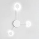 GobekUsa Modern Black/White Sputnik LED Wall Sconce Light Fixture with Acrylic Lamp Shades - 2/3/6 Lights in Warm/White
