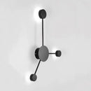 GobekUsa Modern Black/White Sputnik LED Wall Sconce Light Fixture with Acrylic Lamp Shades - 2/3/6 Lights in Warm/White