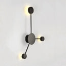 GobekUsa Modern Black/White Sputnik LED Wall Sconce Light Fixture with Acrylic Lamp Shades - 2/3/6 Lights in Warm/White