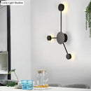 GobekUsa Modern Black/White Sputnik LED Wall Sconce Light Fixture with Acrylic Lamp Shades - 2/3/6 Lights in Warm/White