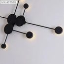 GobekUsa Modern Black/White Sputnik LED Wall Sconce Light Fixture with Acrylic Lamp Shades - 2/3/6 Lights in Warm/White