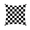 Modern black & white geometry letters cushion cover living room by Decorbites
