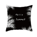 Modern black & white geometry letters cushion cover living room by Decorbites