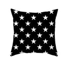 Modern black & white geometry letters cushion cover living room by Decorbites
