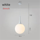 GobekUsa Glass Ball LED Pendant Lights for Modern Living Room, Black/White Horn Fixtures