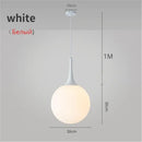 GobekUsa Glass Ball LED Pendant Lights for Modern Living Room, Black/White Horn Fixtures