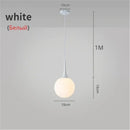 GobekUsa Glass Ball LED Pendant Lights for Modern Living Room, Black/White Horn Fixtures