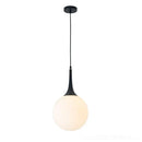 GobekUsa Glass Ball LED Pendant Lights for Modern Living Room, Black/White Horn Fixtures