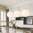 GobekUsa Glass Ball LED Pendant Lights for Modern Living Room, Black/White Horn Fixtures