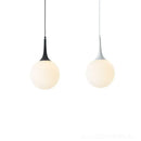 GobekUsa Glass Ball LED Pendant Lights for Modern Living Room, Black/White Horn Fixtures