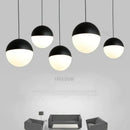 GobekUsa Glass Ball Pendant Lights: Black 15/20cm LED Hanging Lamps for Kitchen Living Room