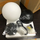 GobekUsa Glass Ball Pendant Lights: Black 15/20cm LED Hanging Lamps for Kitchen Living Room