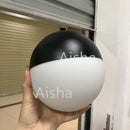 GobekUsa Glass Ball Pendant Lights: Black 15/20cm LED Hanging Lamps for Kitchen Living Room